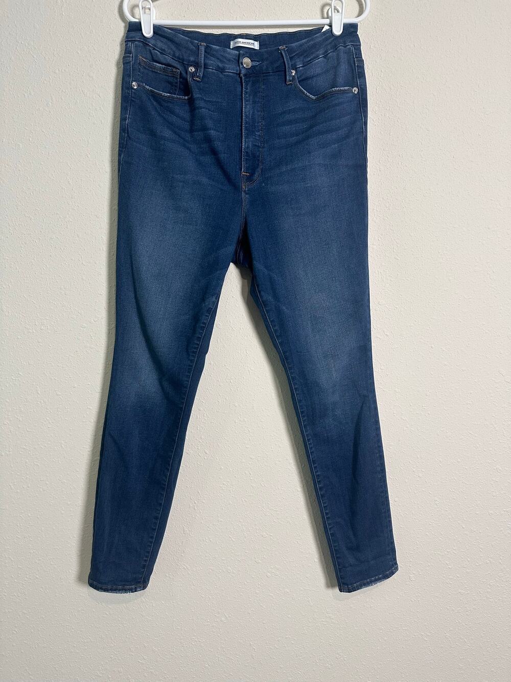 GOOD AMERICAN Good Waist High Rise Skinny Jeans Size 16